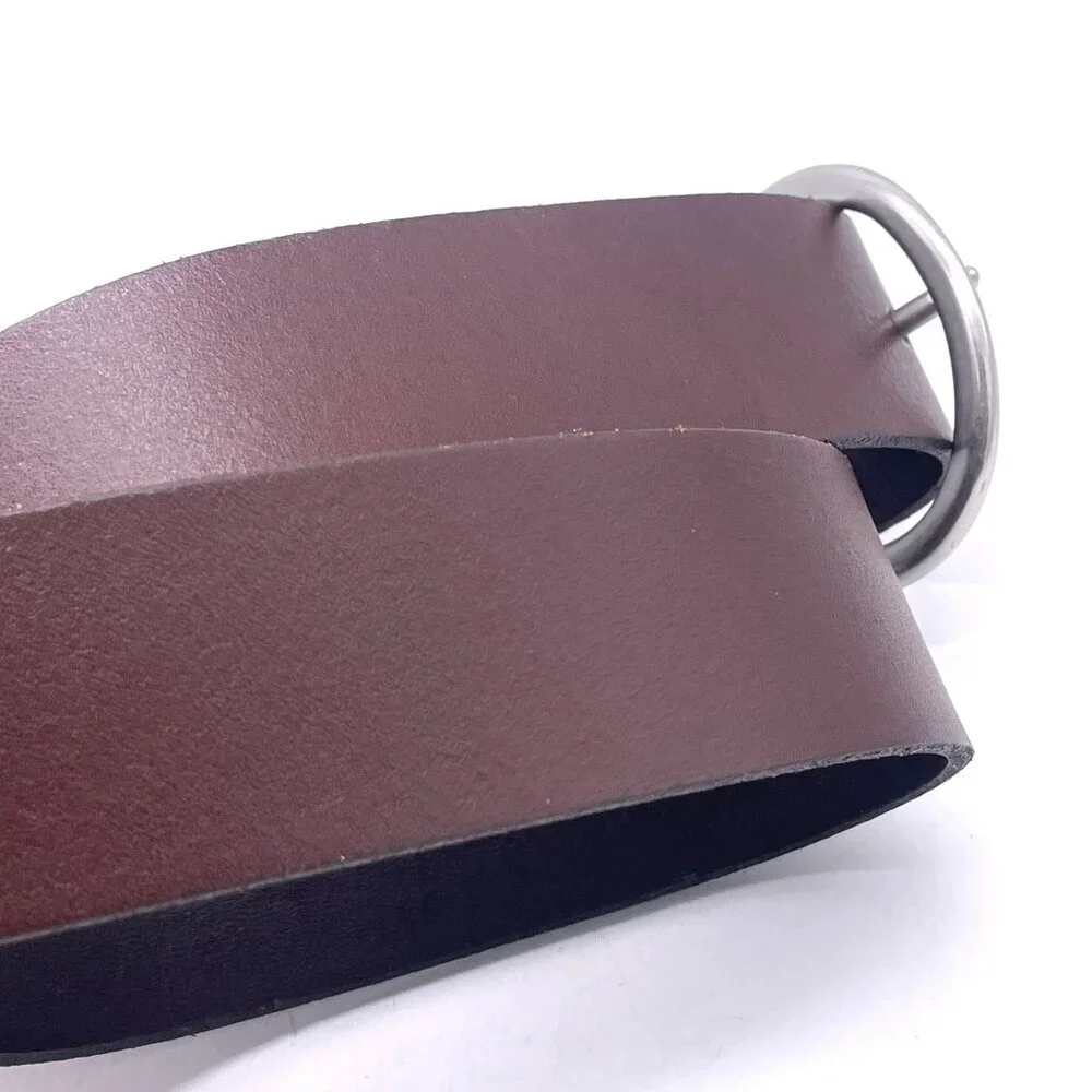 Italian Leather Dress Belt Men's Large Brown Business Formal Everyday Career